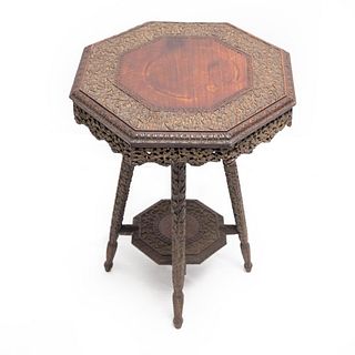 19th Century Anglo-Indian Carved Table