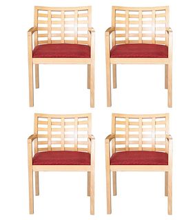 Set of 4 Steelcase Terrazzo Mid-Century Modern Armchairs