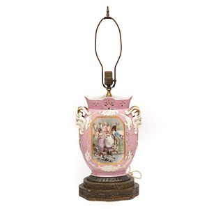 Early 19th Century Soft Paste Porcelain Table Lamp