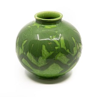 Circa 1900 Gustavberg Scraffito Art Nouveau Ceramic Vase