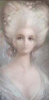 Early 20th Century Marie Antoinette Pastel Portrait