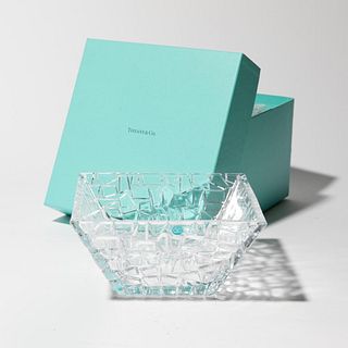 Tiffany &amp; Co Mid Century Signed Crystal Bowl