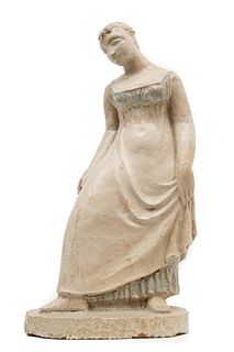 Clivia A. Calder Morrison (1909-2010, American), ceramic garbed female figure