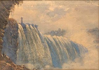 19th Century Niagara Falls Watercolor