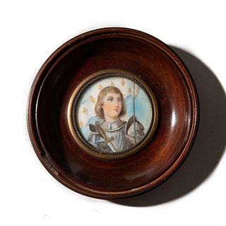 19th Century Miniature Joan of Arc Painting