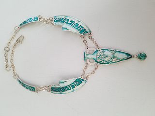 Katharine S. Wood, Turquoise Amphora Necklace