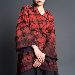 Puzzle Butterfly Coat in Lycoris + Anthracite