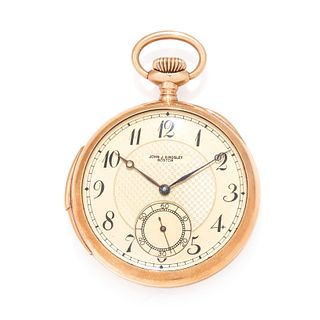WITTNAUER & CO., JOHN J. KINGSLEY, 14K YELLOW GOLD MINUTE REPEATER OPEN FACE POCKET WATCH
