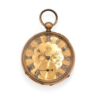 GOLD-FILLED OPEN FACE POCKET WATCH