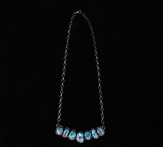 Signed Sterling & Kingman Turquoise Necklace