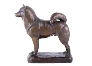 Original Lyle Johnson Bronze, "The Malamute"