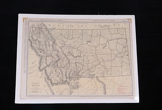 Rand McNally Standard Map of Montana c1920