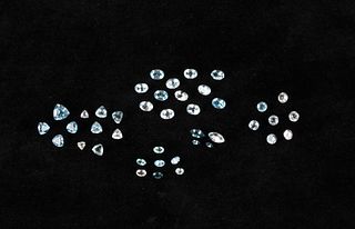 Collection of Oval & Trillion Cut Blue Topaz Gems