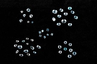 46.07 Cts of Loose & Faceted Blue Topaz Gemstones