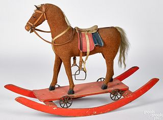 Fabric covered hobby horse, late 19th c.