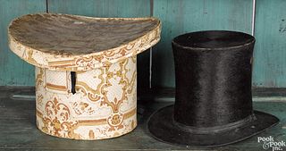 Wallpaper hat-form box, 19th c.