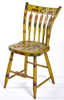 New England painted arrowback side chair