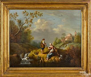 Manner of Francesco Zuccarelli oil landscape