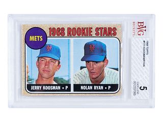 A 1968 Topps Nolan Ryan Mets Rookie Stars No. 177 Baseball Card,