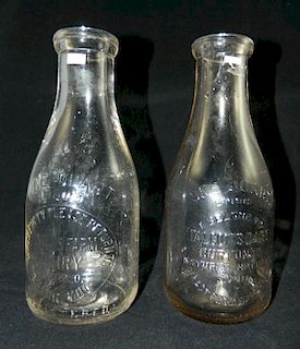 Dairy - 2 clear quart bottles, Burton, OH
