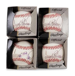 A Group of Four Frank Robinson Signed Baseballs,