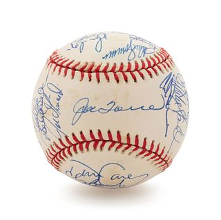 A 1998 New York Yankees World Series Champions Team Signed Baseball Including Derek Jeter and Mariano Rivera