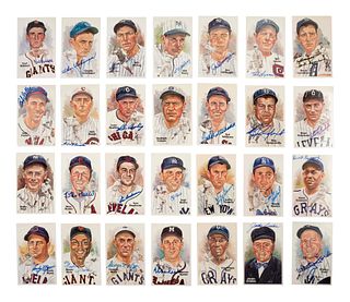 A Collection of 296 Perez-Steele Hall of Fame Postcards (1st-15th Series) Including 94 Signed,