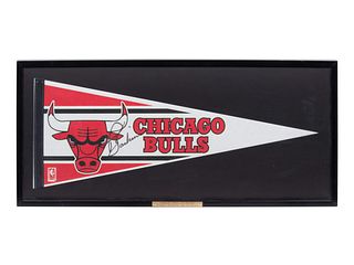 A Phil Jackson Signed Chicago Bulls Pennant,
16 x 34 inches