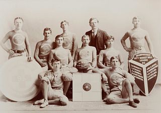 A 1895 Chicago YMCA City Basketball League Champions Team Photo