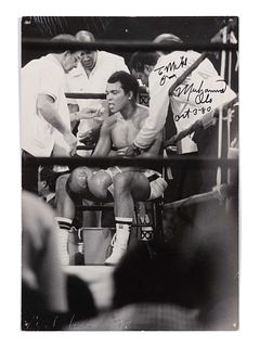 A Muhammad Ali Signed Original Type One Photograph,
9 3/4 x 7 inches