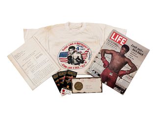 A Group of Muhammad Ali Items from 1980 Larry Holmes Fight,