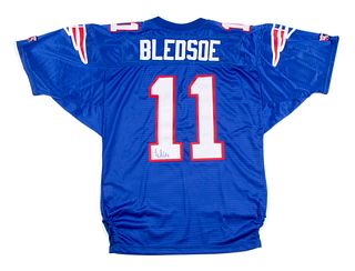 A Drew Bledsoe Signed New England Patriots Jersey (Wilson Pro Line),