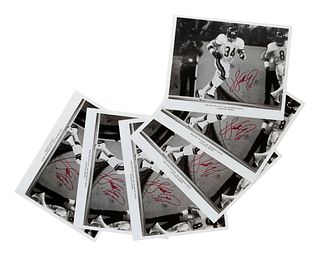 A Group of Six Walter Payton Vintage Signed Photos,