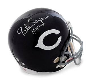 A Gale Sayers Signed Chicago Bears Helmet,
