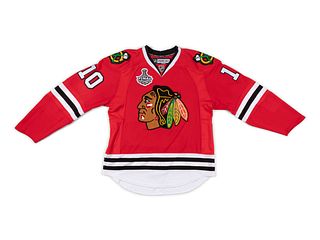 A 2010 Chicago Blackhawks Ceremonial Jersey Presented to Chicago Mayor Richard M. Daley.