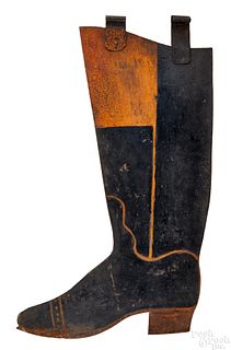 Painted cast iron boot trade sign, late 19th c.