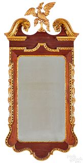 Chippendale mahogany and giltwood mirror