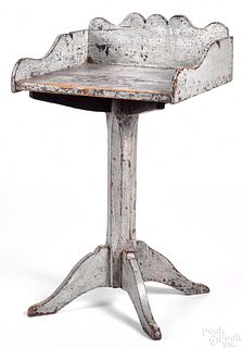 Primitive painted pine stand, 19th c.