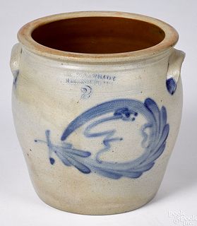Two-gallon man in the moon stoneware crock