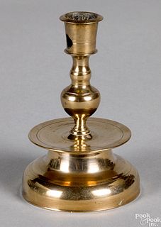 Rare bell based brass taperstick, late 16th c.