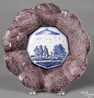 English Delft lobed bowl, 18th c.