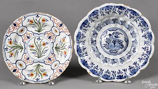Dutch Delft polychromed floral plate, 18th c.