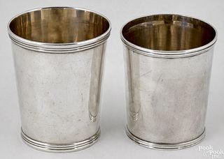 Two Cincinnati coin silver julep cups, 19th c.