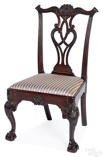 Philadelphia Chippendale mahogany dining chair
