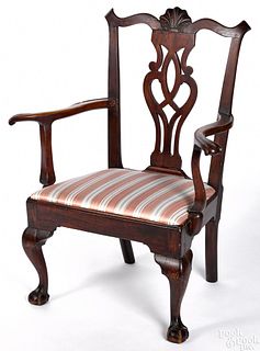 Pennsylvania Chippendale mahogany armchair