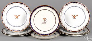Eight Chinese export porcelain plates