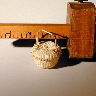 Miniature Covered Swing Handle Basket