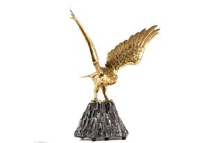 Brass American Bald Eagle Bust circa 1950's