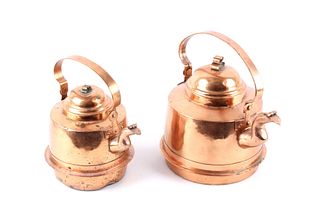 Early 1900's Dovetail Copper Designer Tea Kettles