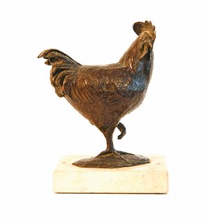 Fine Bronze Rooster Sculpture